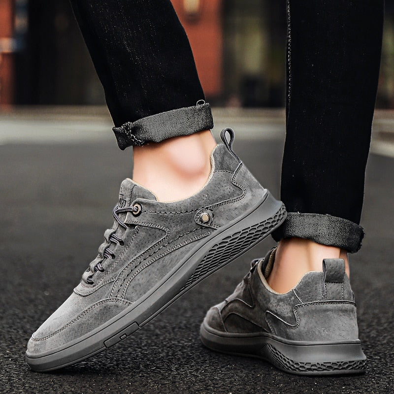 Classic comfortable suede leather everyday sneakers for men | 1987 -4
