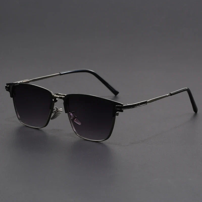 Polarized half-frame sunglasses with ergonomic fit for men | Voltage Retros