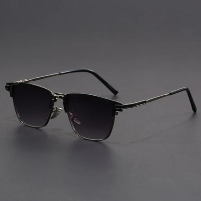 Polarized half-frame sunglasses with ergonomic fit for men | Voltage Retros
