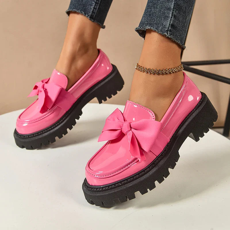 Platform Bow Accent Statement Shoes for women | Mirelina