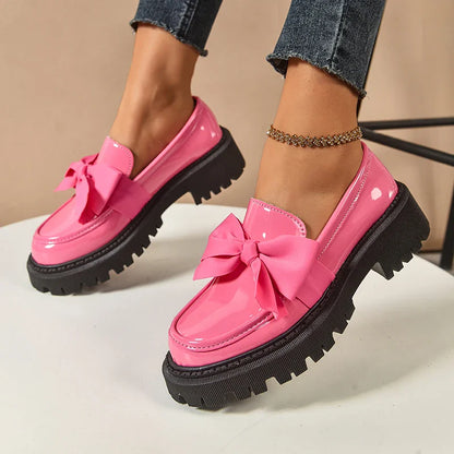 Platform Bow Accent Statement Shoes for women | Mirelina
