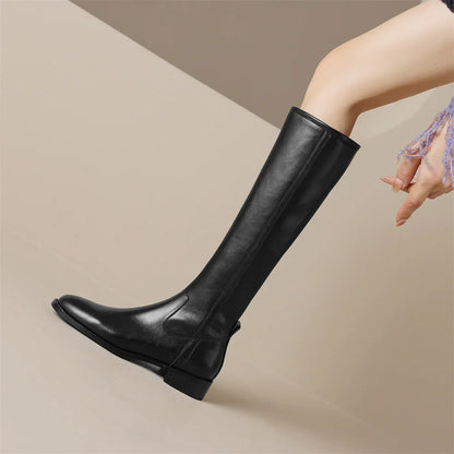Classic genuine leather ankle boots for women | Adeline -6