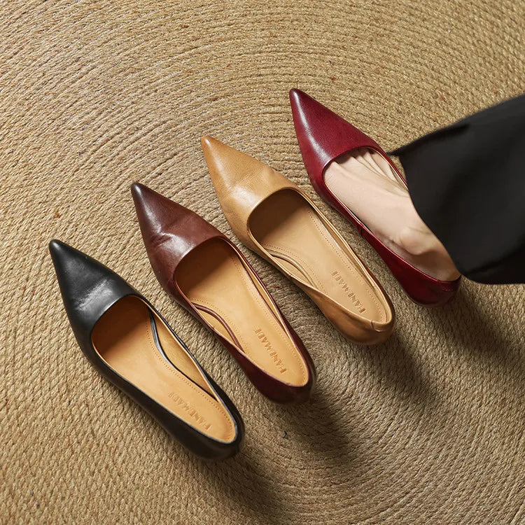 Pointed Toe Kitten Heel Pumps for women | Vivienne