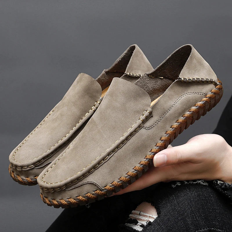 Handmade breathable leather slip-on loafers for men | Bennett -3