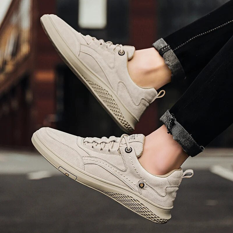 Classic comfortable suede leather everyday sneakers for men | 1987 -11