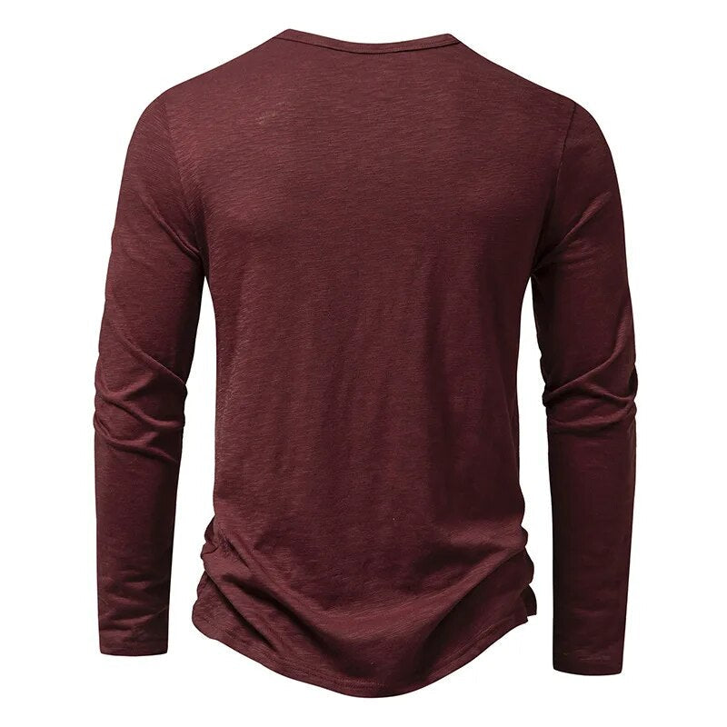 Slim soft cotton classic henley top for men | Dixon -13