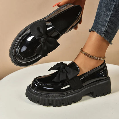 Platform Bow Accent Statement Shoes for women | Mirelina