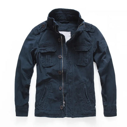 Cargo style utility jacket with adjustable fit for men | Keston Field