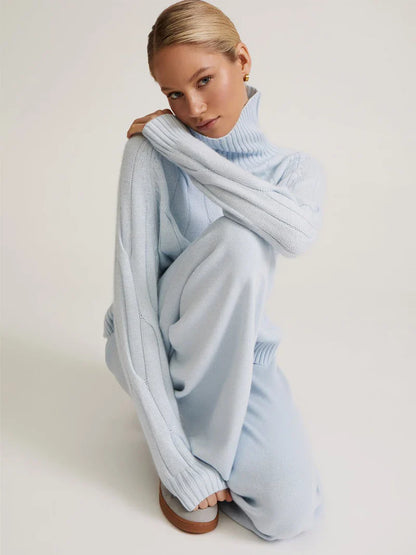 Soft knit turtleneck lounge set for women | Noelle Haven