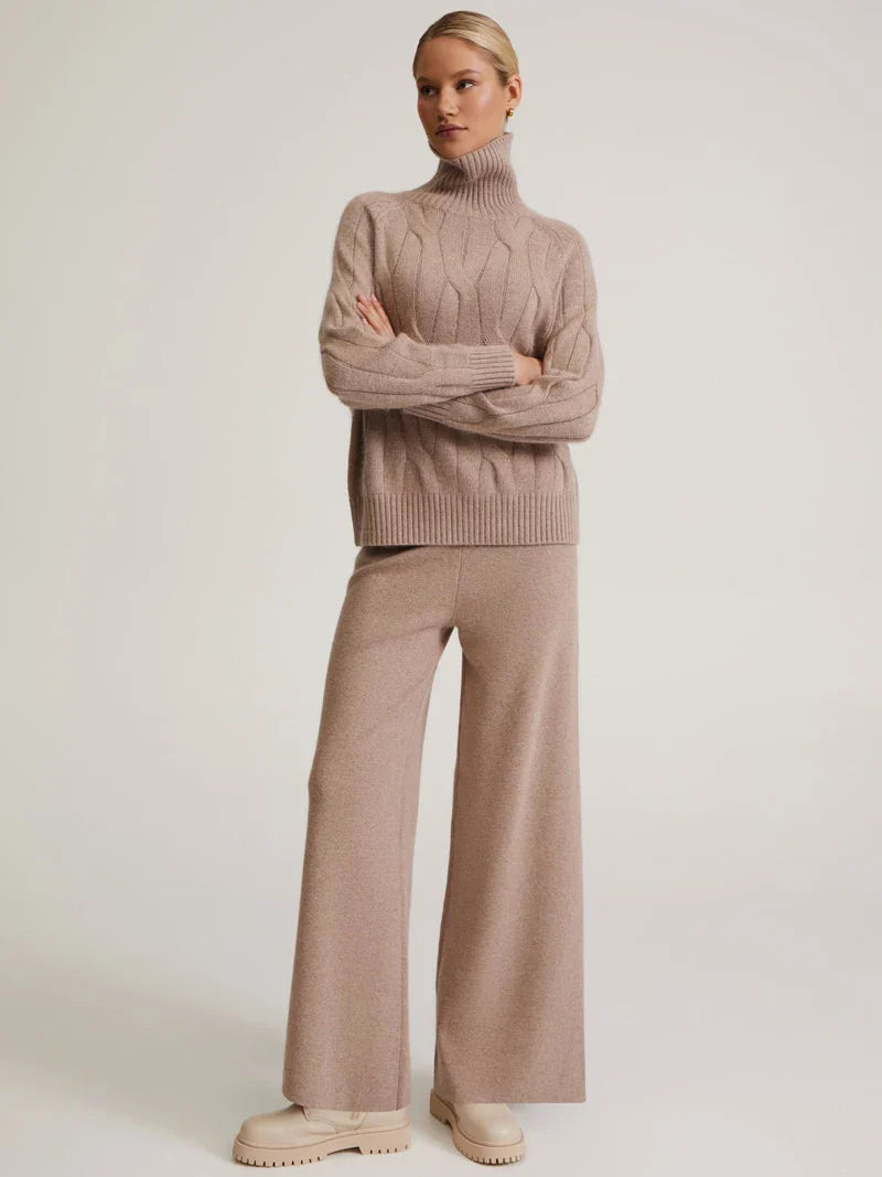 Soft knit turtleneck lounge set for women | Noelle Haven