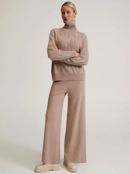 Soft knit turtleneck lounge set for women | Noelle Haven
