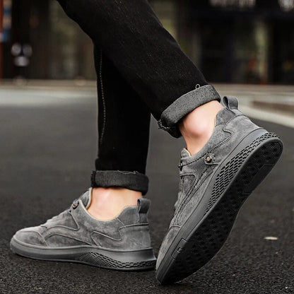 Classic comfortable suede leather everyday sneakers for men | 1987 -6