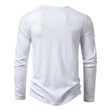 Slim soft cotton classic henley top for men | Dixon -11