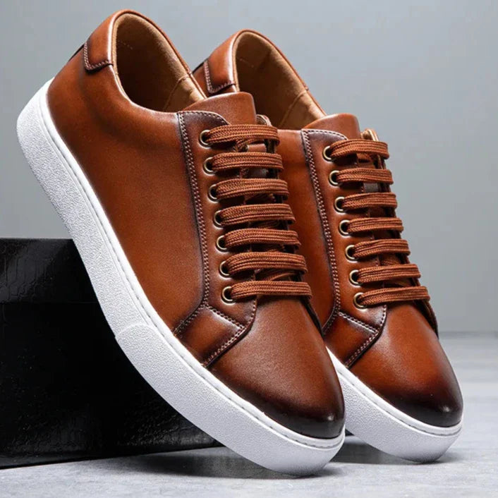 Polished lace-up classic sneakers for men | Emiliano Vero