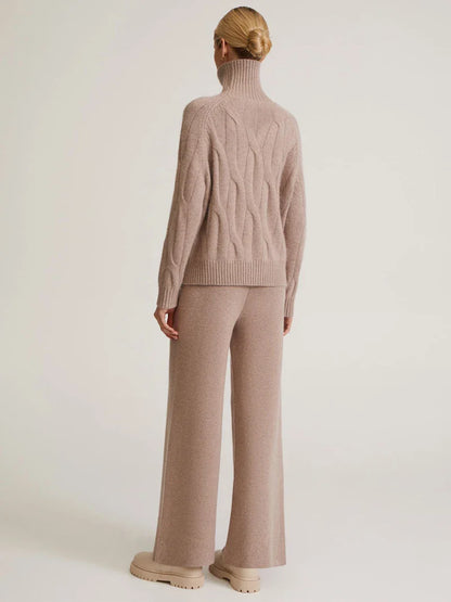 Soft knit turtleneck lounge set for women | Noelle Haven
