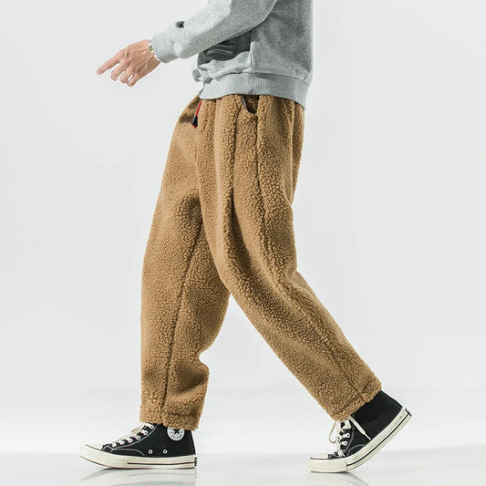 Relaxed thick fleece drawstring sweatpants for men | Weekender -1