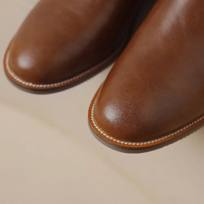 Classic genuine leather ankle boots for women | Adeline -13