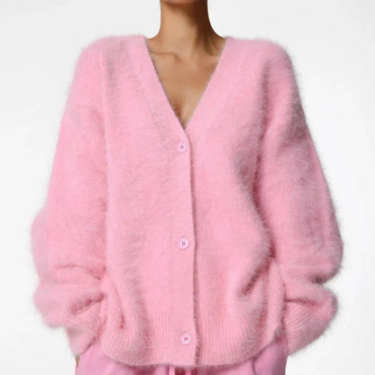 Single-breasted soft knit cardigan for women | Helena Prestige