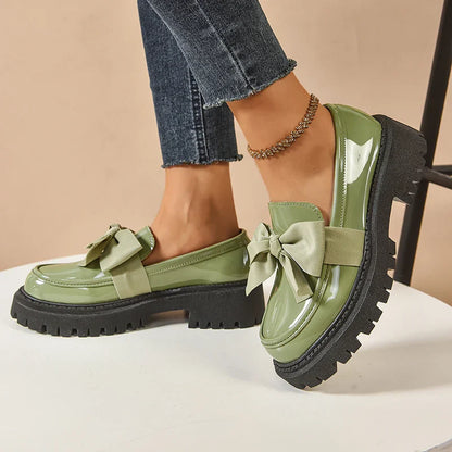 Platform Bow Accent Statement Shoes for women | Mirelina
