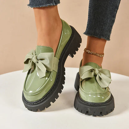 Platform Bow Accent Statement Shoes for women | Mirelina