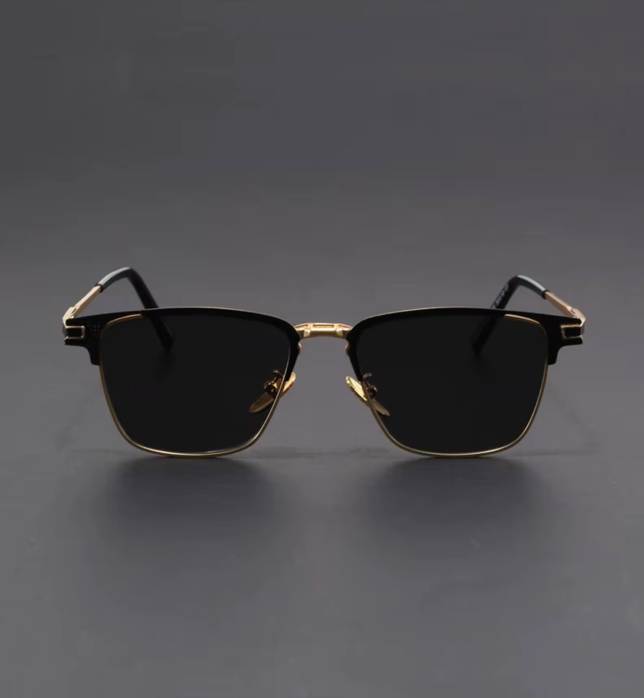 Polarized half-frame sunglasses with ergonomic fit for men | Voltage Retros