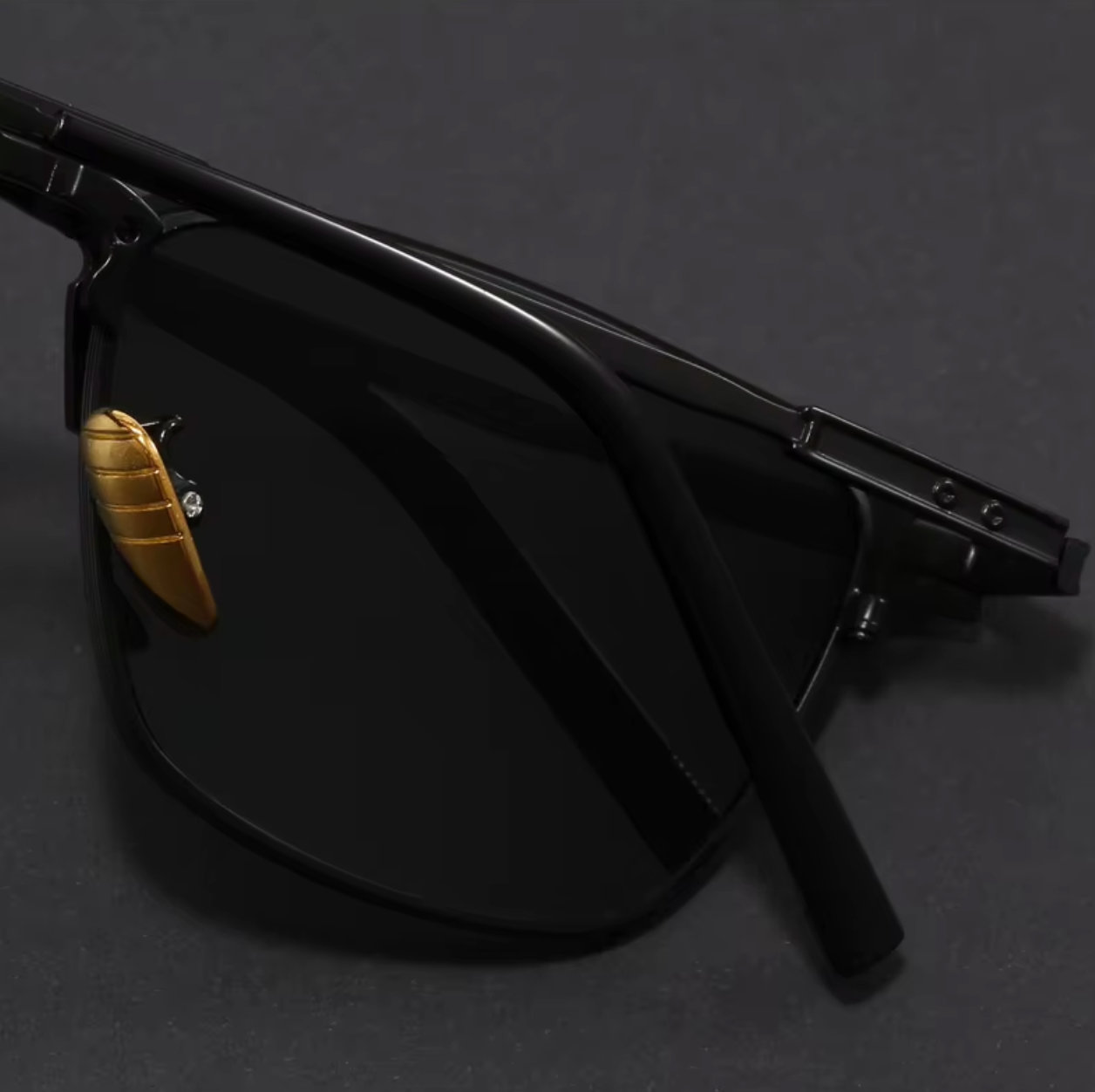 Polarized half-frame sunglasses with ergonomic fit for men | Voltage Retros