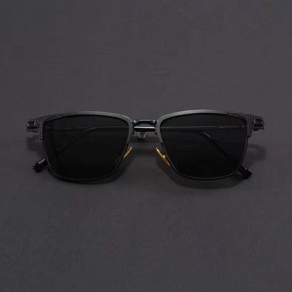 Polarized half-frame sunglasses with ergonomic fit for men | Voltage Retros