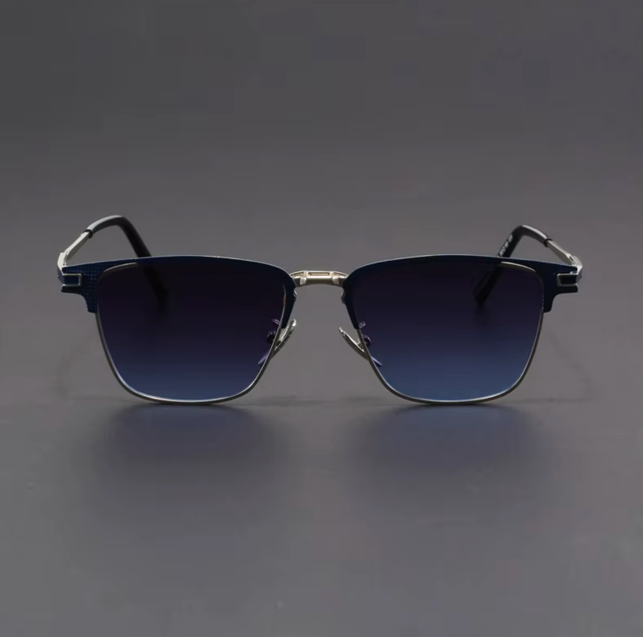 Polarized half-frame sunglasses with ergonomic fit for men | Voltage Retros