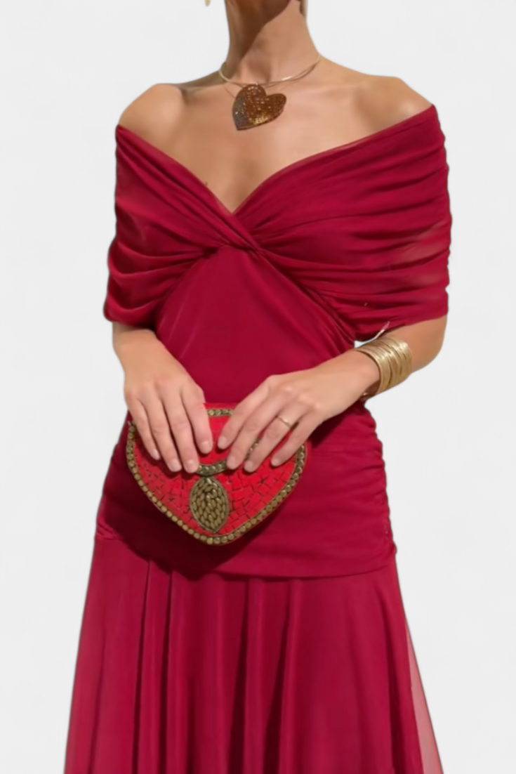 Elegant Floral V Neck Midi Dress for women | Mirelle