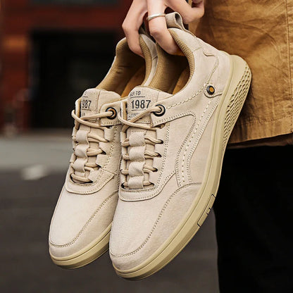 Classic comfortable suede leather everyday sneakers for men | 1987 -7