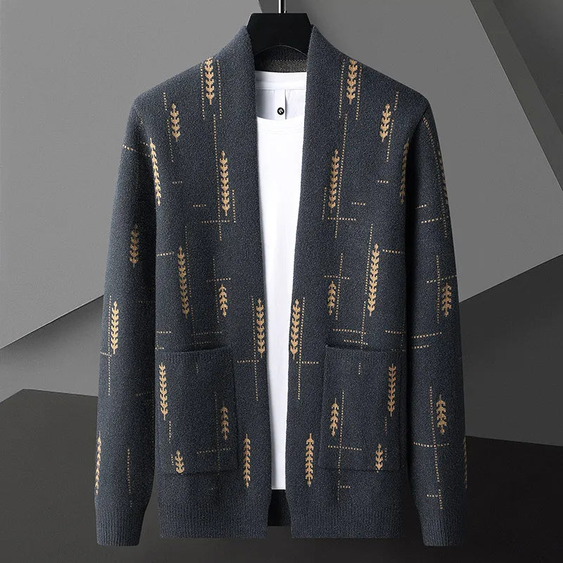 Heritage knit relaxed cardigan for men | Vendici -3