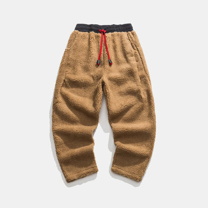 Relaxed thick fleece drawstring sweatpants for men | Weekender -8