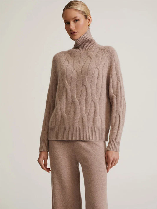 Soft knit turtleneck lounge set for women | Noelle Haven