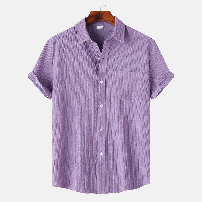 Breathable lightweight linen casual shirt for men | Coastal -1
