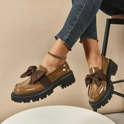 Platform Bow Accent Statement Shoes for women | Mirelina
