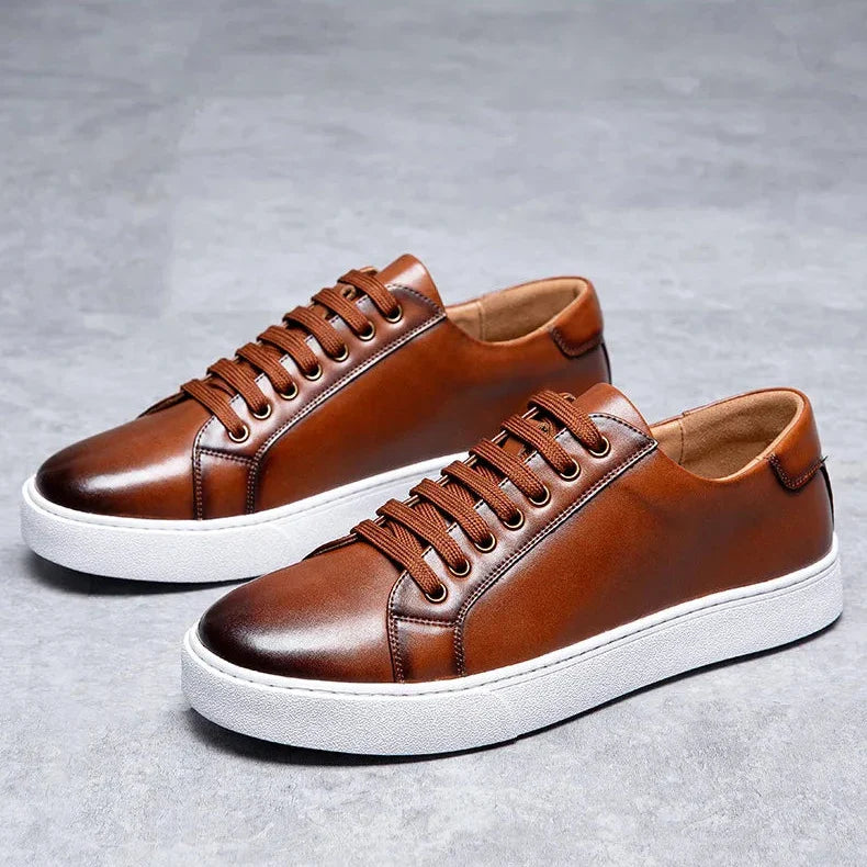 Polished lace-up classic sneakers for men | Emiliano Vero