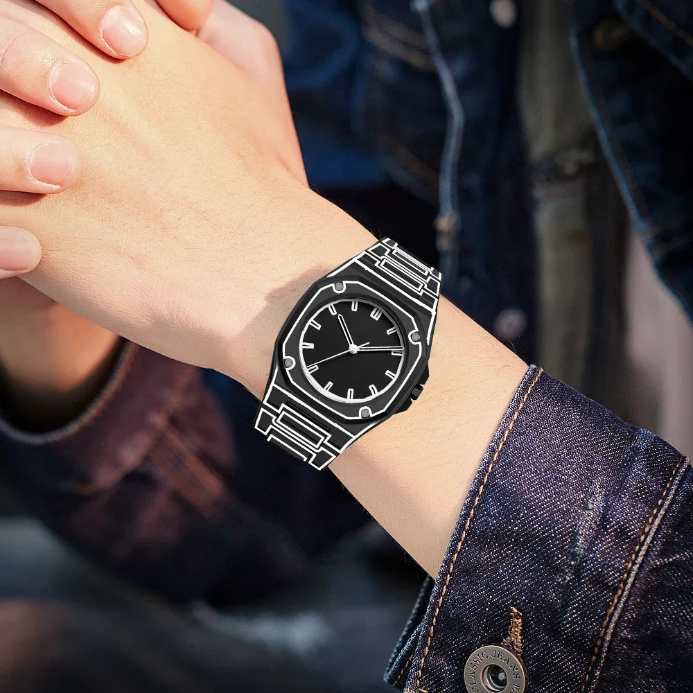 3D outline casual everyday watch for men | Outline Arc -5