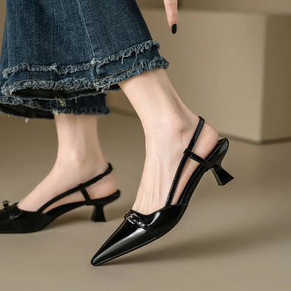 Pointed Slingback Kitten Heel Pumps for women | Arlisse