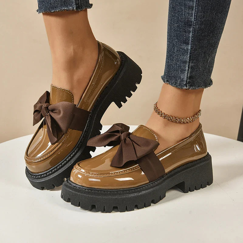 Platform Bow Accent Statement Shoes for women | Mirelina