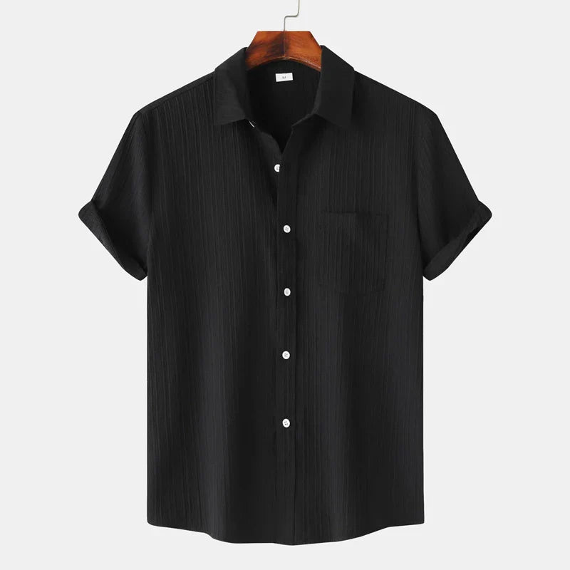 Breathable lightweight linen casual shirt for men | Coastal -12