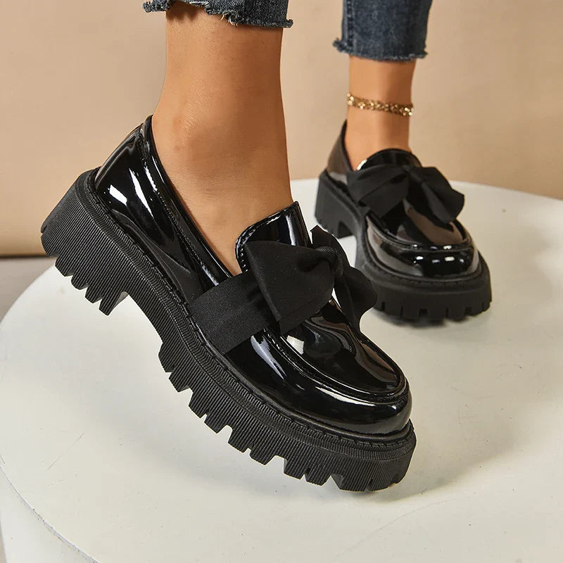 Platform Bow Accent Statement Shoes for women | Mirelina