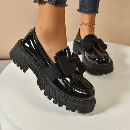 Platform Bow Accent Statement Shoes for women | Mirelina
