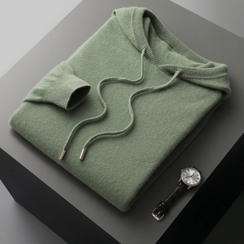 Minimalist soft knit hoodie for men | Casvian Core