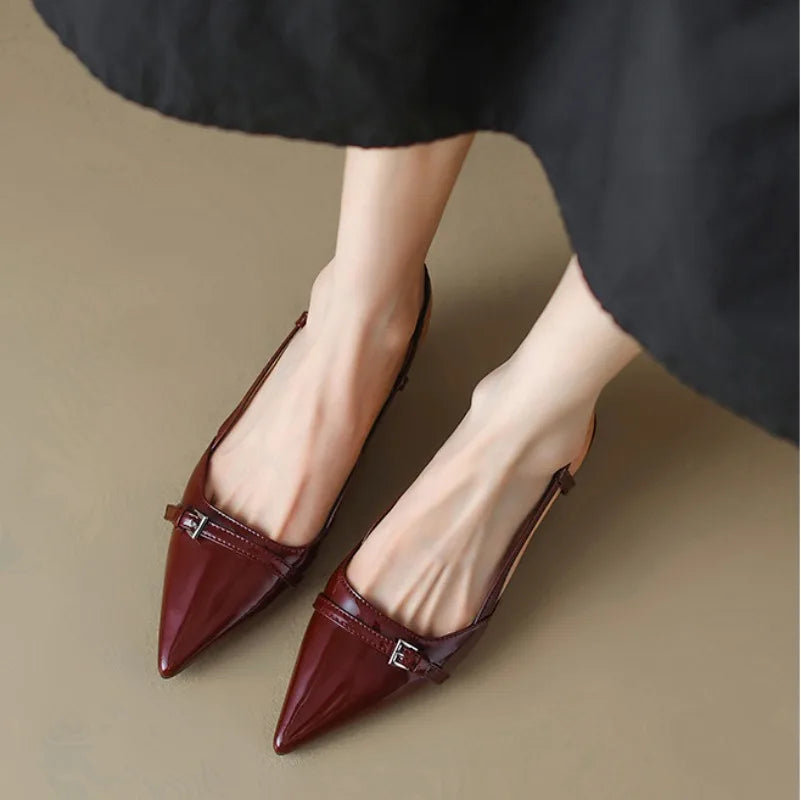 Pointed Slingback Kitten Heel Pumps for women | Arlisse