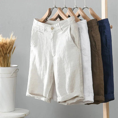 Lightweight relaxed fit summer shorts with rolled hem for men | Maro
