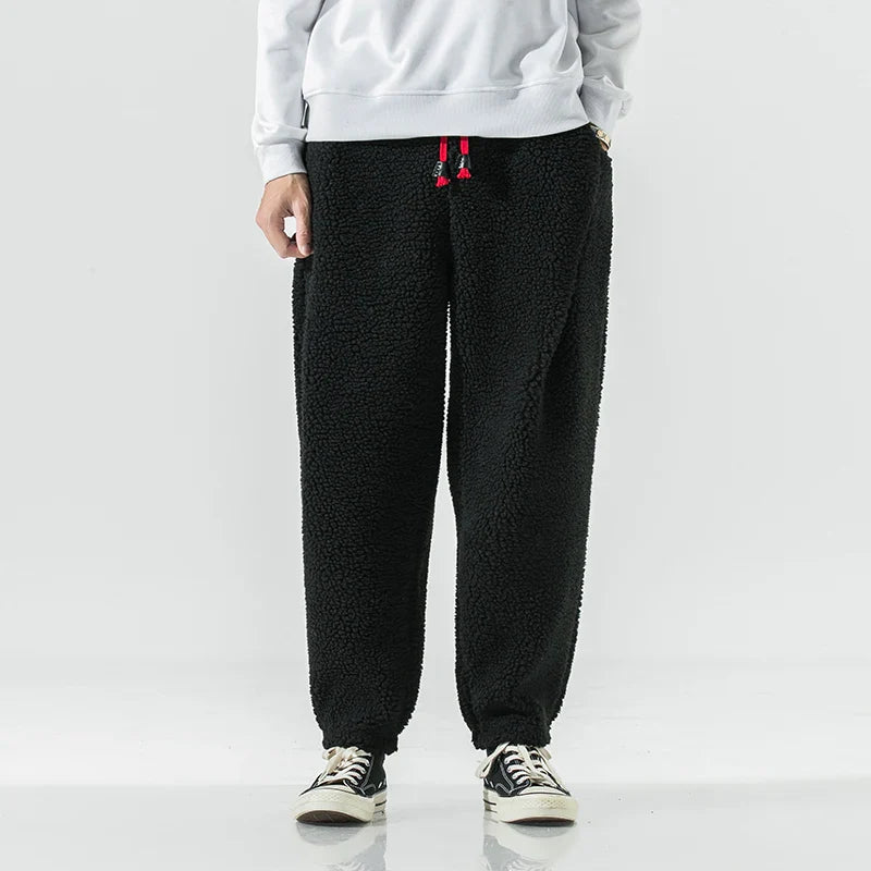 Relaxed thick fleece drawstring sweatpants for men | Weekender -5