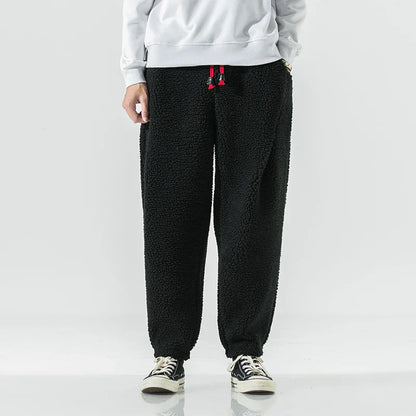 Relaxed thick fleece drawstring sweatpants for men | Weekender -5