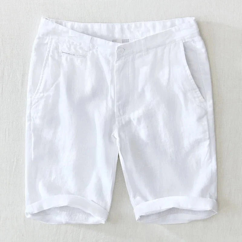Lightweight relaxed fit summer shorts with rolled hem for men | Maro