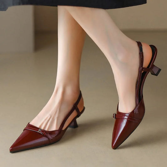 Pointed Slingback Kitten Heel Pumps for women | Arlisse