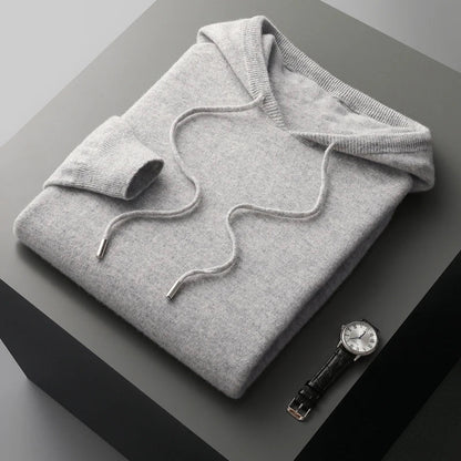 Minimalist soft knit hoodie for men | Casvian Core